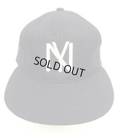 画像2: COOPERSTOWN BALL CAP "NEWYORK BLACK YANKEES" 汗止め＆バックストラップレザー製 ウールキャップ ネイビー USA製 (NEW)