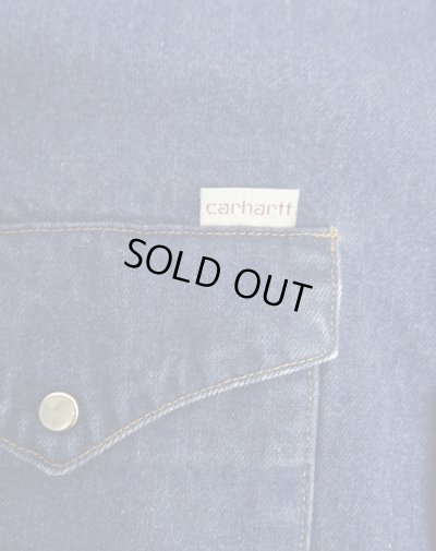 画像3: 80'S CARHARTT 三角タグ デニム ウエスタンシャツ インディゴ (VINTAGE)
