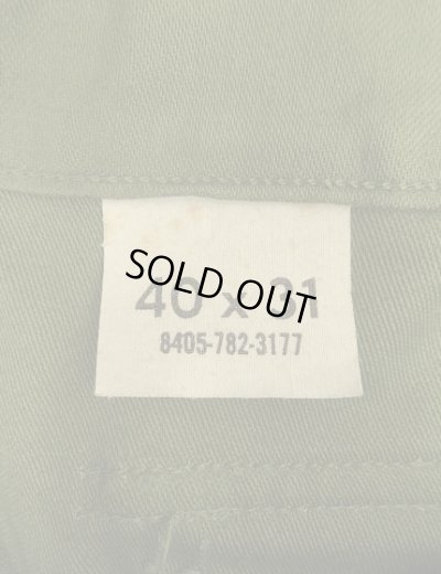 画像3: 60'S アメリカ軍 US ARMY "OG107" コットンサテン 平ボタン 裾ドローコード穴付き ベイカーパンツ (VINTAGE)