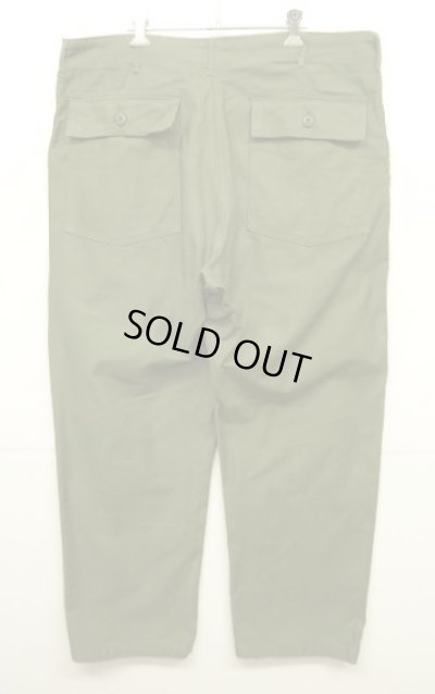 画像6: 60'S アメリカ軍 US ARMY "OG107" コットンサテン 平ボタン 裾ドローコード穴付き ベイカーパンツ (VINTAGE)