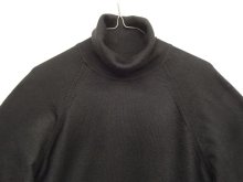 他の写真1: イタリア "POLIZEI" メリノウール タートルネック セーター ブラック (DEADSTOCK)