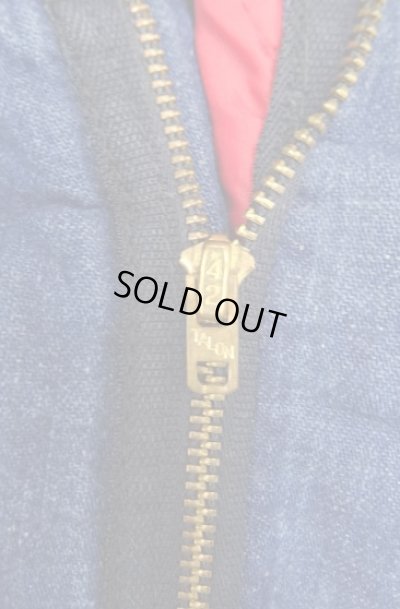 画像4: 70'S MONTGOMERY WARD トップスナップボタン 裏地付き デニム ペインターパンツ インディゴ 42TALONジップ (VINTAGE)