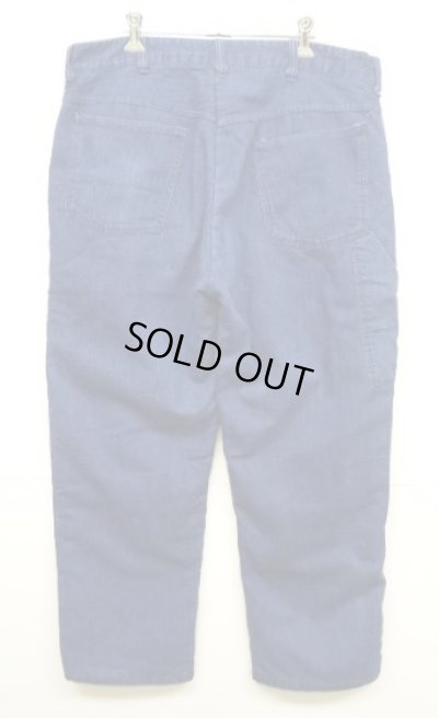 画像6: 70'S MONTGOMERY WARD トップスナップボタン 裏地付き デニム ペインターパンツ インディゴ 42TALONジップ (VINTAGE)