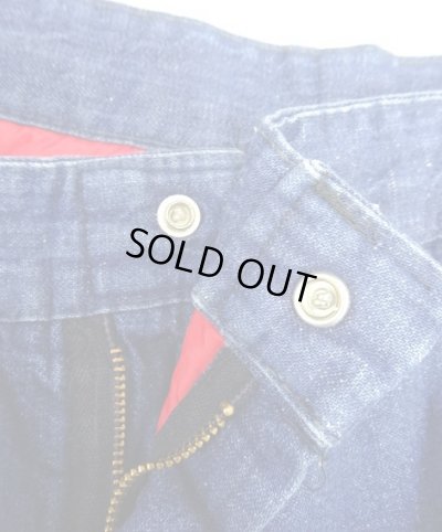 画像3: 70'S MONTGOMERY WARD トップスナップボタン 裏地付き デニム ペインターパンツ インディゴ 42TALONジップ (VINTAGE)