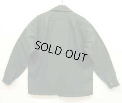 画像3: 70'S PENDLETON "BOARD SHIRT" ウール オープンカラーシャツ ダークグリーン USA製 (VINTAGE)