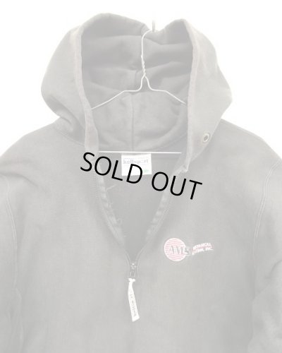 画像3: 90'S KELLSPORT ハーフジップ プルオーバー スウェットパーカー フェードブラック USA製 (VINTAGE)