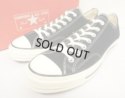 画像1: CONVERSE "CT70" キャンバス 三ツ星ヒールパッチ ローカット ブラック 箱付き (NEW)