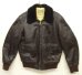 画像1: 70'S LL Bean "裏地ムートンボア" TMタグ G-1 レザー フライトジャケット ブラウン USA製 (VINTAGE) (1)