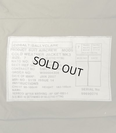 画像2: イギリス軍 RAF コールドウェザー MK3 ジャケット グレー系カーキ (MINT CONDITION) 