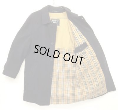 画像4: 90'S BURBERRYS ウール ラグランスリーブ コート ネイビー スペイン製 (VINTAGE)