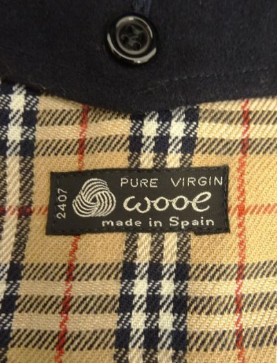 画像5: 90'S BURBERRYS ウール ラグランスリーブ コート ネイビー スペイン製 (VINTAGE)