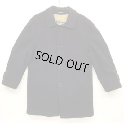 画像1: 90'S BURBERRYS ウール ラグランスリーブ コート ネイビー スペイン製 (VINTAGE)