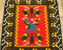 他の写真2: オールド ウール ハンドウーブン ラグ 205cm x 120cm (VINTAGE)