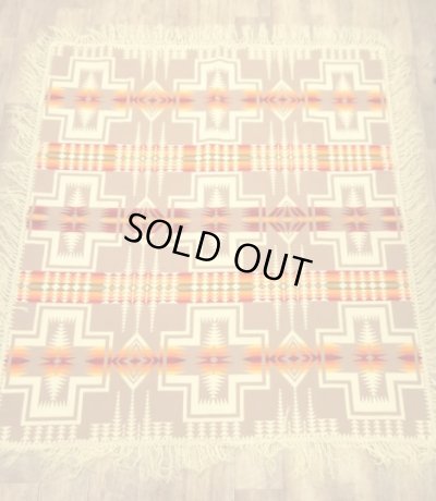 画像1: 30'S PENDLETON "BEAVER STATE" ウール ラグ 167cm x 157cm (VINTAGE)
