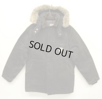 画像1: 80'S CARHARTT "TRADITIONAL COAT" フード付き 裏地ブランケット ダックジャケット ブラック USA製 (VINTAGE)