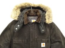 他の写真1: 80'S CARHARTT "TRADITIONAL COAT" フード付き 裏地ブランケット ダックジャケット ブラック USA製 (VINTAGE)