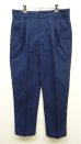 画像1: 90'S DICKIES ツープリーツ ワークパンツ ネイビー W34L30 USA製 (VINTAGE) (1)