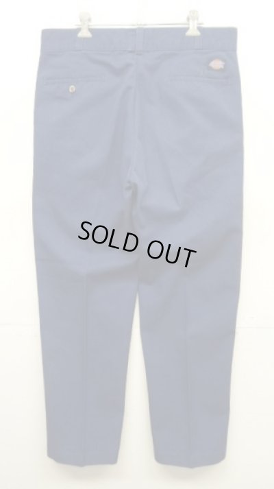 画像3: 90'S DICKIES ツープリーツ ワークパンツ ネイビー W34L30 USA製 (VINTAGE)