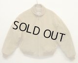 80'S LL Bean "背面プリーツ" チンスト付き レザー ドリズラージャケット ベージュ USA製 (VINTAGE)