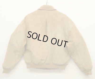 画像6: 80'S LL Bean "背面プリーツ" チンスト付き レザー ドリズラージャケット ベージュ USA製 (VINTAGE)