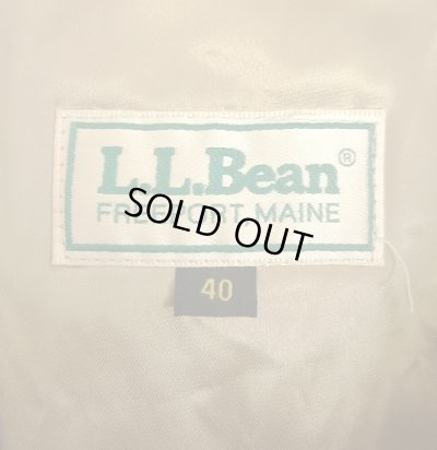 画像2: 80'S LL Bean "背面プリーツ" チンスト付き レザー ドリズラージャケット ベージュ USA製 (VINTAGE)