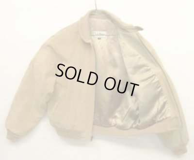 画像5: 80'S LL Bean "背面プリーツ" チンスト付き レザー ドリズラージャケット ベージュ USA製 (VINTAGE)