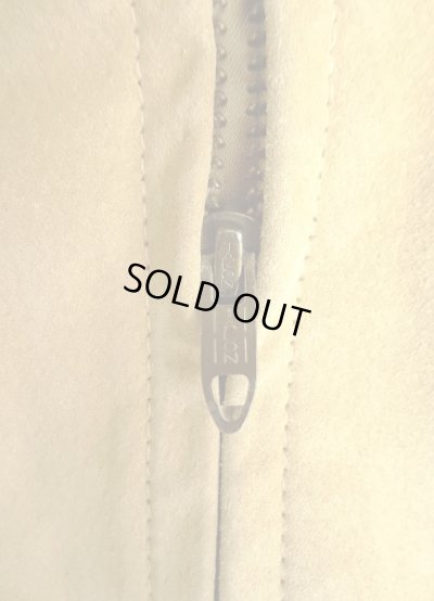 画像4: 80'S LL Bean "背面プリーツ" チンスト付き レザー ドリズラージャケット ベージュ USA製 (VINTAGE)