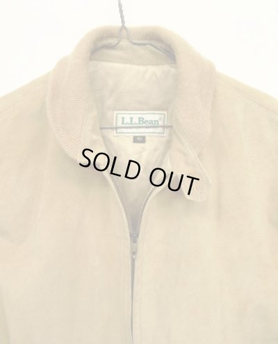 画像3: 80'S LL Bean "背面プリーツ" チンスト付き レザー ドリズラージャケット ベージュ USA製 (VINTAGE)