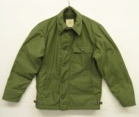 60'S アメリカ軍 US NAVY "A-2" 背面ステンシル デッキジャケット ミリタリーグリーン (VINTAGE)
