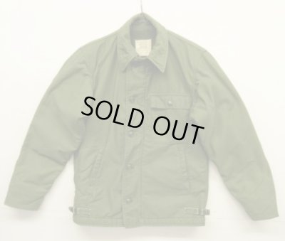 画像1: 60'S アメリカ軍 US NAVY "A-2" 背面ステンシル デッキジャケット ミリタリーグリーン (VINTAGE)