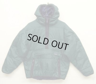 画像1: 90'S LL Bean プリマロフト ハーフジップ フード付きジャケット グリーン/パープル USA製 (VINTAGE)