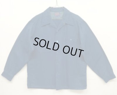 画像1: 70'S PENDLETON "BOARD SHIRT" ウール オープンカラーシャツ ブルー USA製 (VINTAGE)