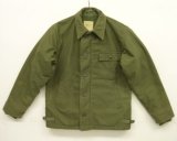 70'S アメリカ軍 US NAVY "A-2" 背面ステンシル デッキジャケット ミリタリーグリーン (VINTAGE)
