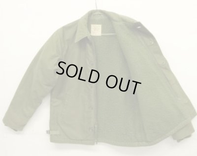 画像4: 70'S アメリカ軍 US NAVY "A-2" 背面ステンシル デッキジャケット ミリタリーグリーン (VINTAGE)