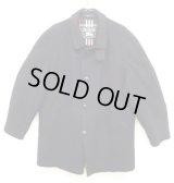 90'S BURBERRYS チンスト付き ウール ラグランスリーブ ハーフコート ネイビー スペイン製 (VINTAGE)