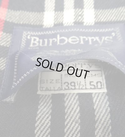 画像3: 90'S BURBERRYS チンスト付き ウール ラグランスリーブ ハーフコート ネイビー スペイン製 (VINTAGE)