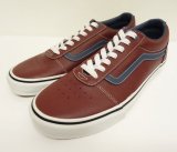 VANS "SALES SAMPLE" WARD オールレザー スニーカー ブラウン/ネイビー (一点物/NEW)