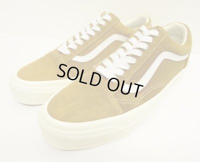 画像1: VANS "SALES SAMPLE" OLD SKOOL ワックスレザー スニーカー ゴールデンブラウン (一点物/NEW)