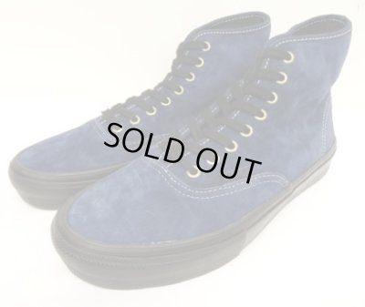 画像1: VANS "SALES SAMPLE" SKATE AUTHENTIC HIGH スウェード スニーカー ネイビー (一点物/NEW)