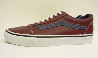 画像3: VANS "SALES SAMPLE" WARD オールレザー スニーカー ブラウン/ネイビー (一点物/NEW)