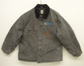 CARHARTT "TRADITIONAL COAT" 裏地キルティング ダックジャケット ダークグレー (VINTAGE)