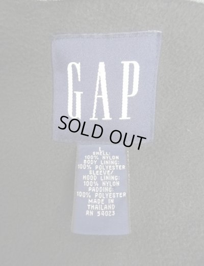 画像2: 00'S GAP 旧タグ 裏フリース フード付き ナイロンジャケット ネイビー/ホワイト (VINTAGE)