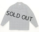 70'S PENDLETON "BOARD SHIRT" ウール オープンカラーシャツ ブラックウォッチ USA製 (VINTAGE)