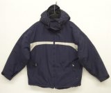 00'S GAP 旧タグ 裏フリース フード付き ナイロンジャケット ネイビー/ホワイト (VINTAGE)