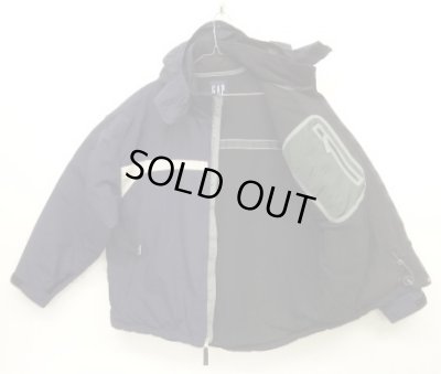 画像4: 00'S GAP 旧タグ 裏フリース フード付き ナイロンジャケット ネイビー/ホワイト (VINTAGE)