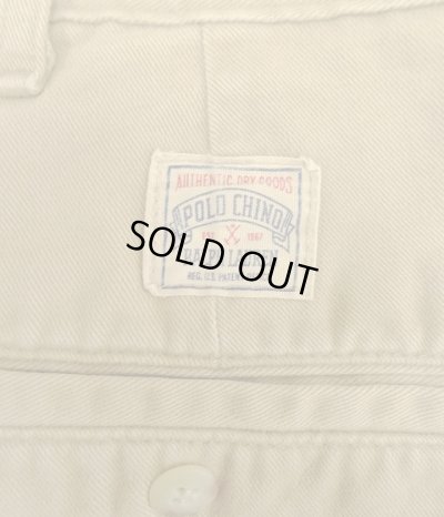 画像4: 90'S RALPH LAUREN ツープリーツ チノパンツ タン USA製 (VINTAGE)