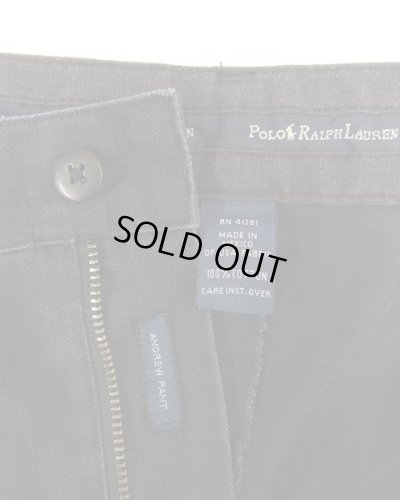 画像2: 90'S RALPH LAUREN "ANDREW PANT" ツープリーツ チノパンツ ブラック (VINTAGE)