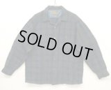 60'S PENDLETON "SIR PENDLETON" ウール 長袖 オープンカラーシャツ チェック柄 USA製 (VINTAGE)