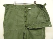 他の写真1: 60'S アメリカ軍 US ARMY "OG107" 初期モデル コットンサテン 平ボタン ベイカーパンツ LARGE (VINTAGE)