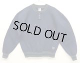 90'S RUSSELL ATHLETIC ヘンリーネック スウェットシャツ ネイビー USA製 (VINTAGE)
